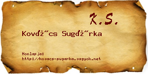Kovács Sugárka névjegykártya